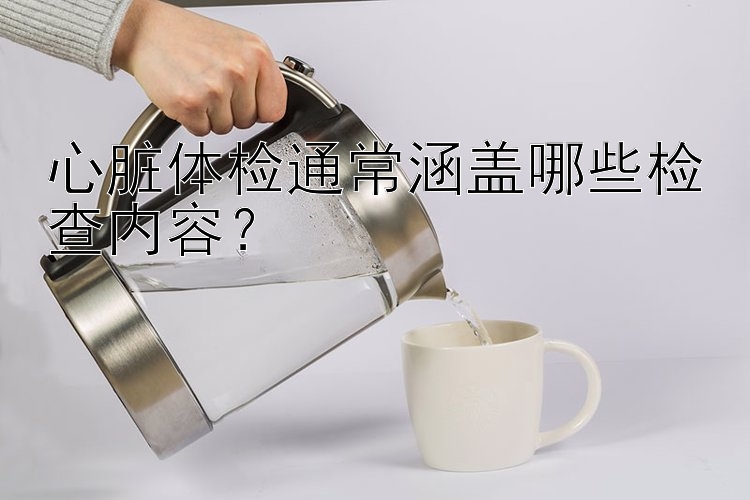 心脏体检通常涵盖哪些检查内容？